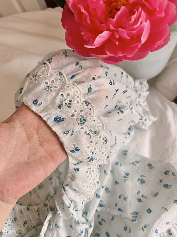 Blue Floral Dream Pajama Set