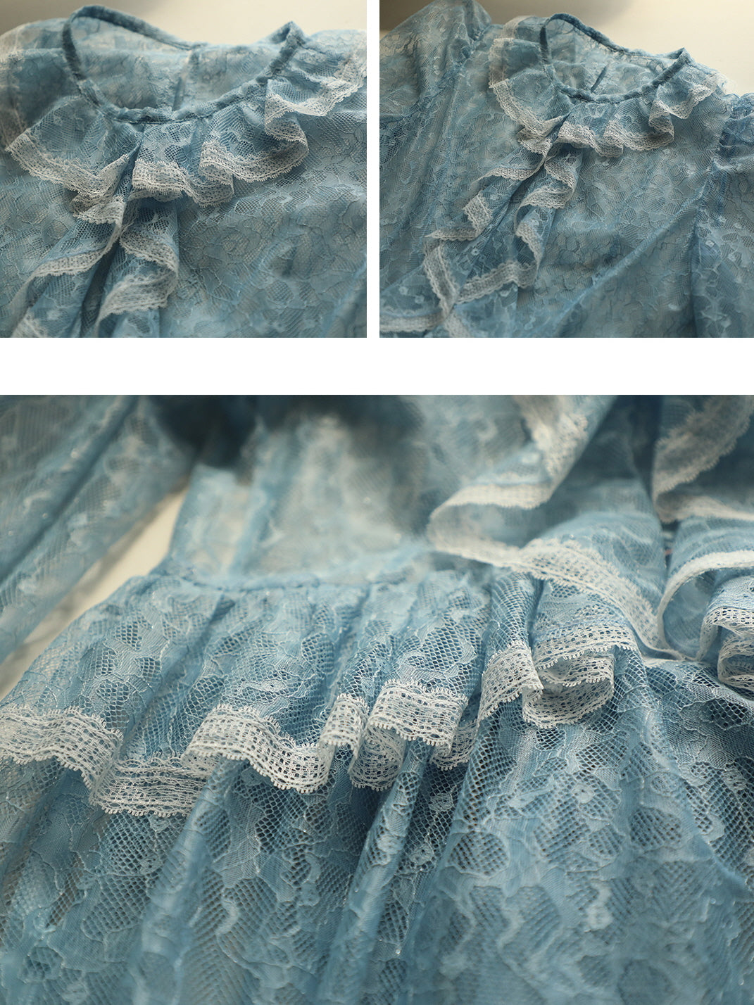 Ethereal Blue Lace Fairy Dress