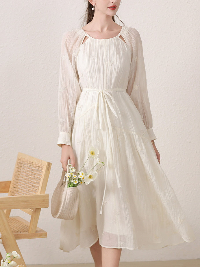 Butterfly Breeze Ivory Dress