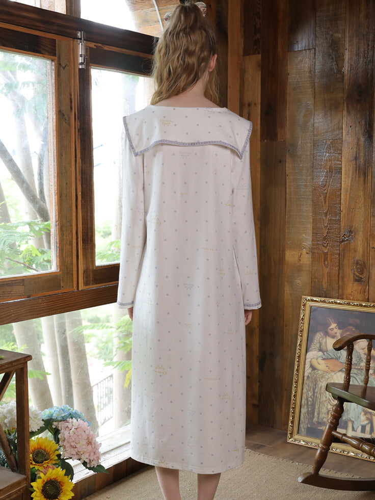 Dreamy Polka Dot Sailor Nightgown