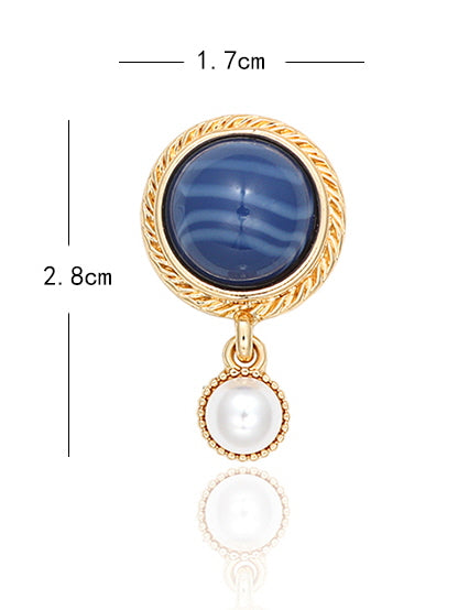 Elegant Blue Stud Earrings