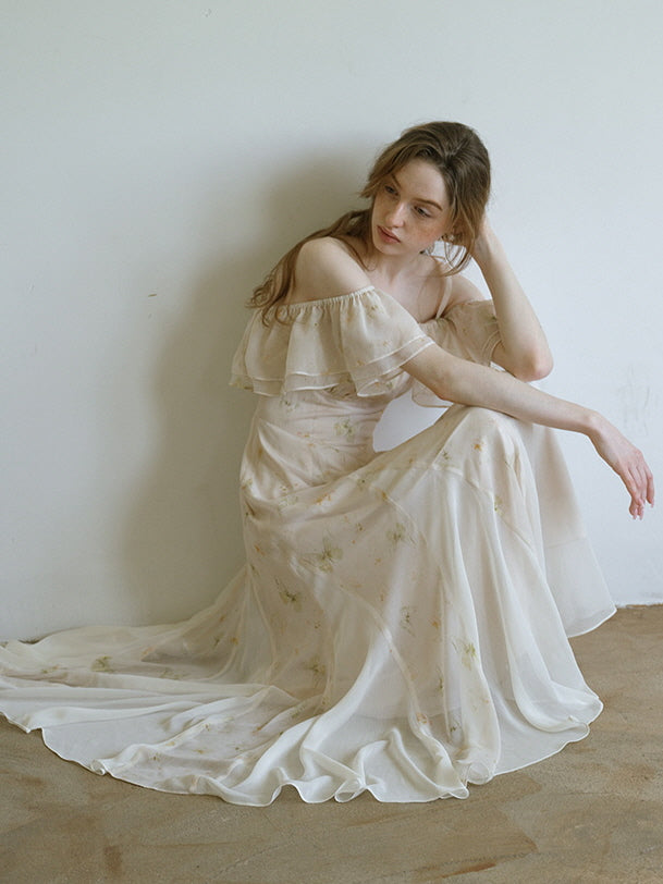 Ethereal Whispers Off-Shoulder Fairy Dress