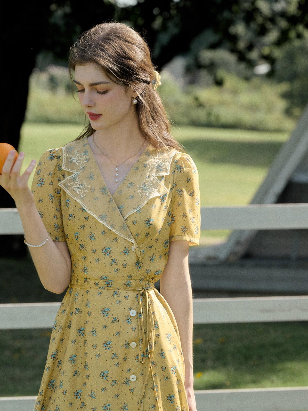 Sunny Meadows Vintage Floral Dress