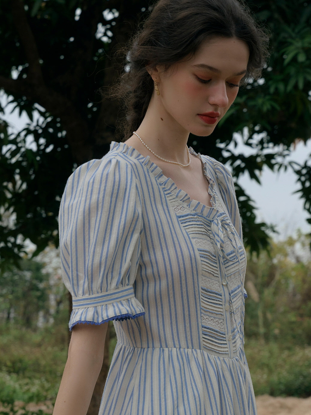 Amelia's Cottage Blue Stripe Dress