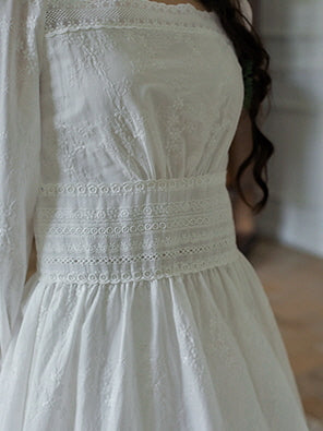 Ethereal White Princess Cotton Dress