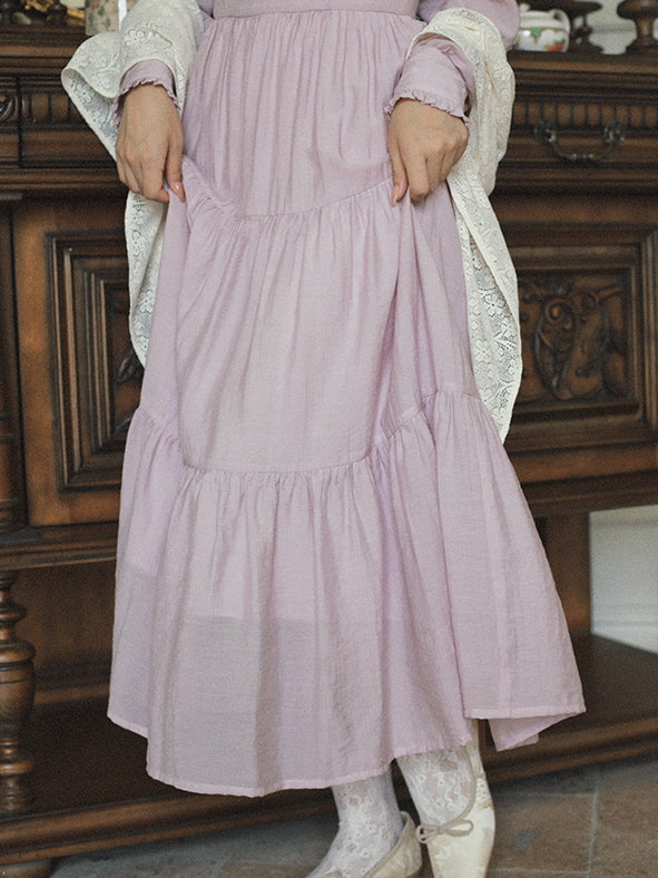 Lavender Dreams Retro Maxi Dress