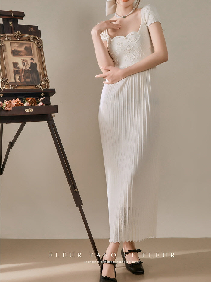 Timeless Elegance White Vintage Dress