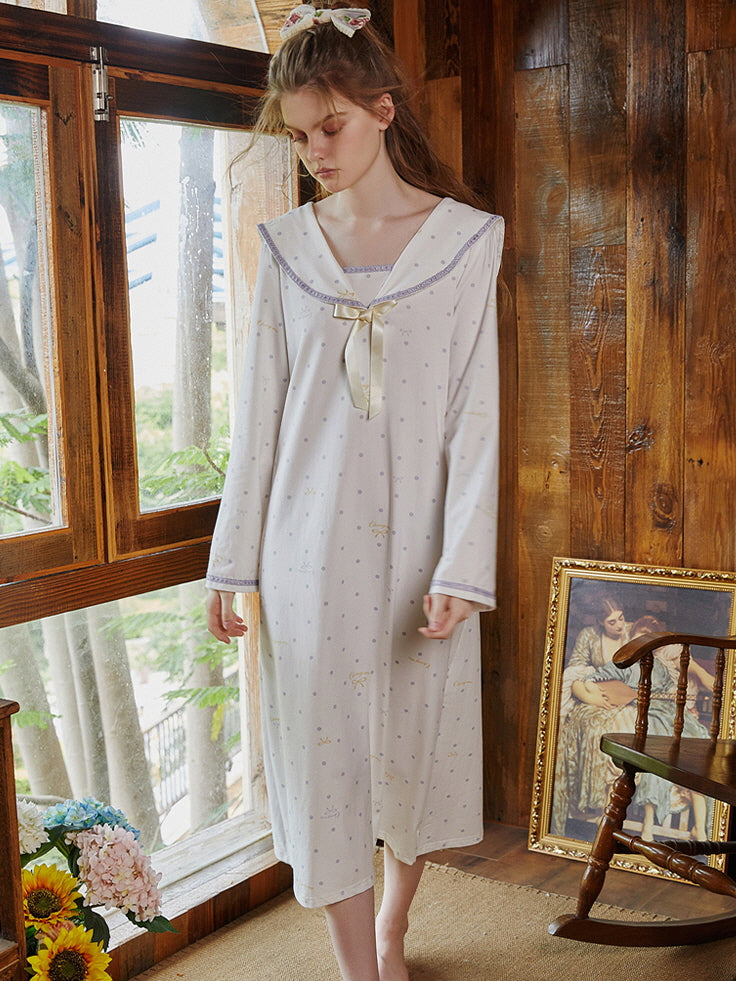 Dreamy Polka Dot Sailor Nightgown