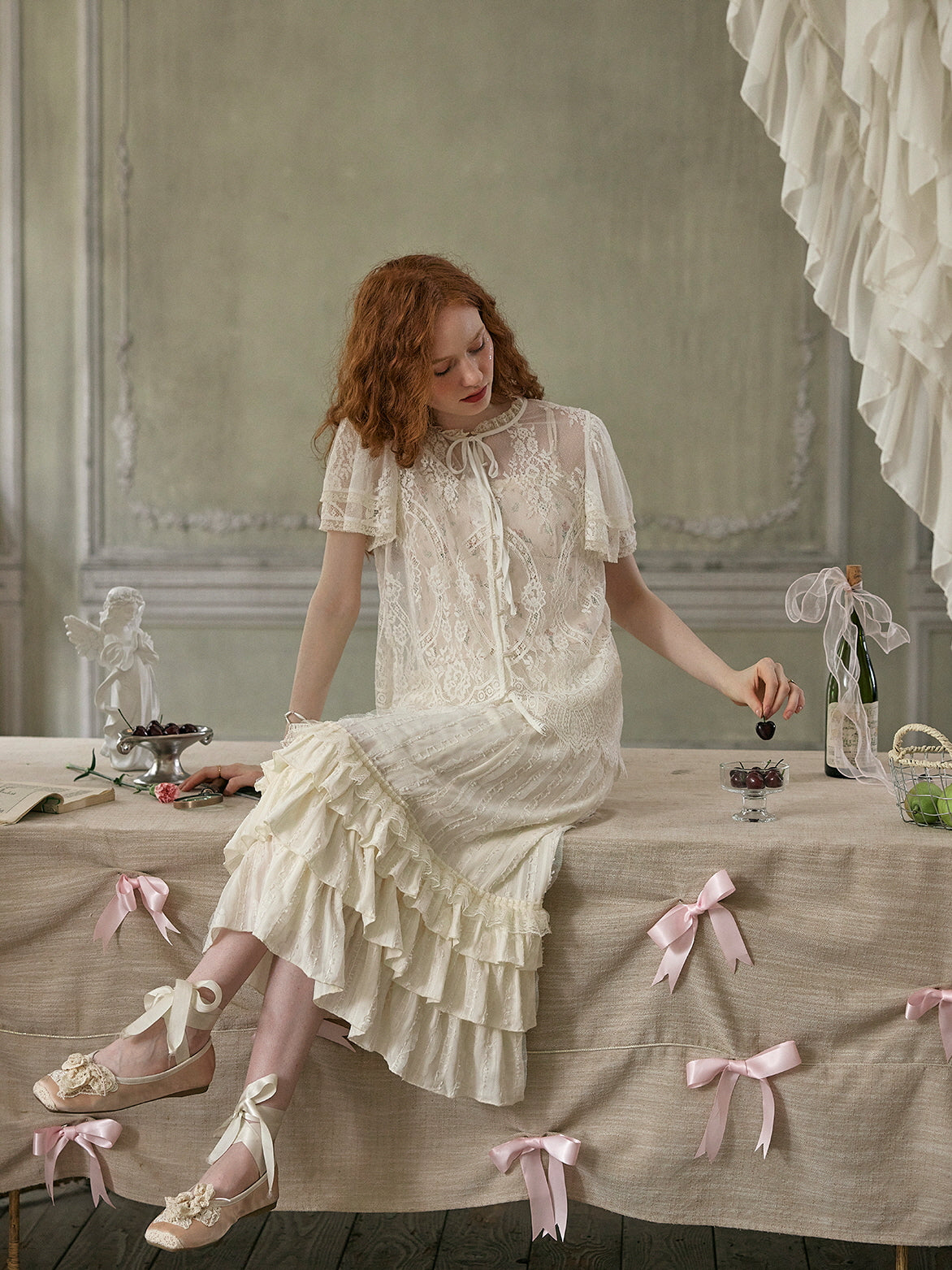 Ivory Lace Garden Fairy Blouse