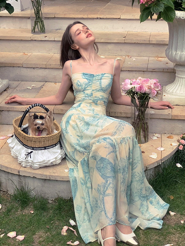 fairycore maxi dress Long Floral Pastel Cottagecore Dress fairycore aesthetic