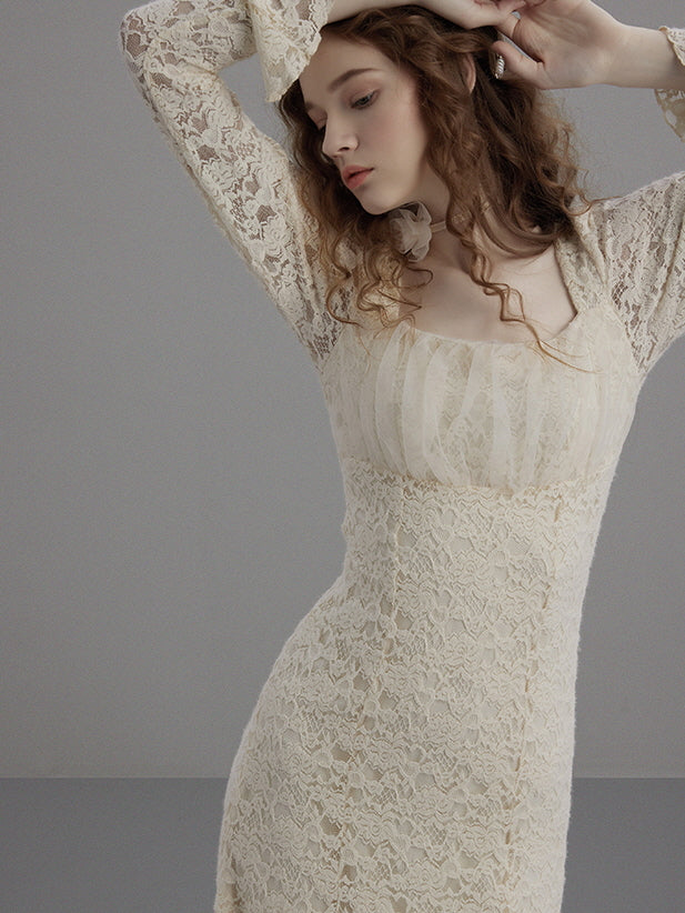 Romantic Lace Long Sleeve Dress