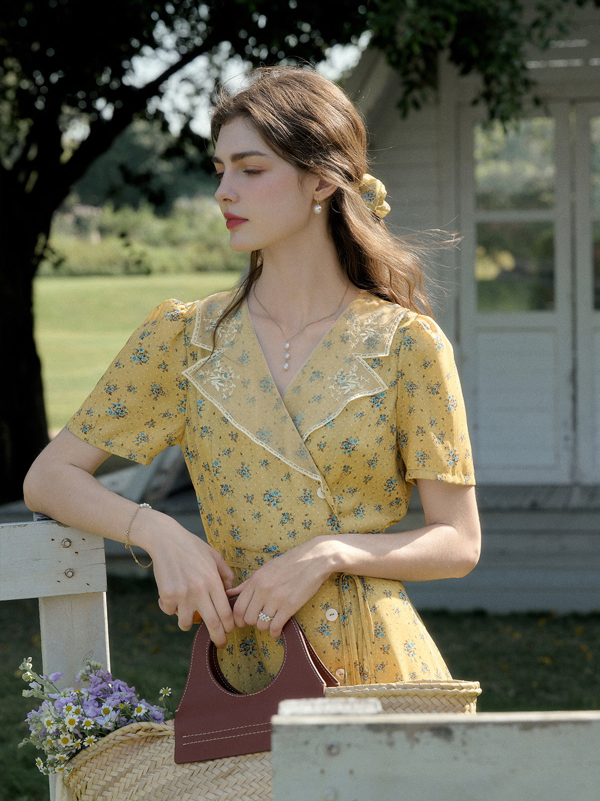 Sunny Meadows Vintage Floral Dress