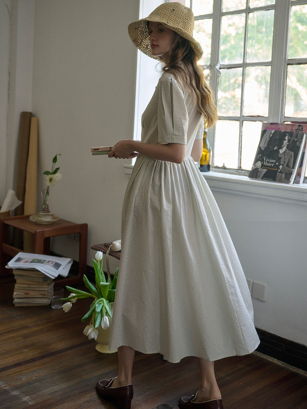 Classic Elegance Pleated Dress