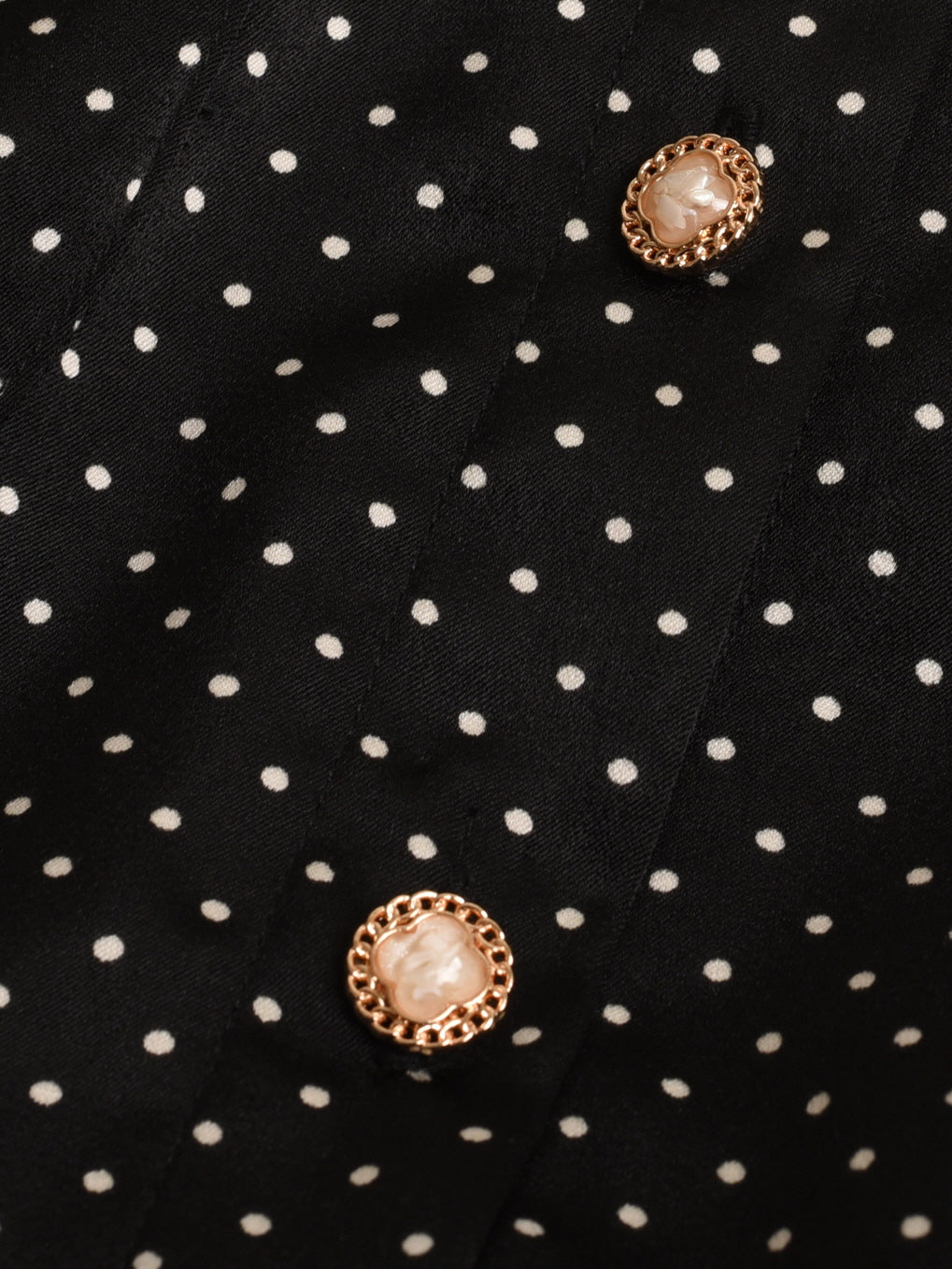 Vintage-Inspired Black Polka Dot Dress