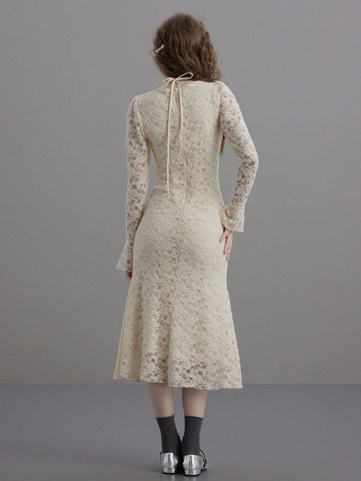 Romantic Lace Long Sleeve Dress