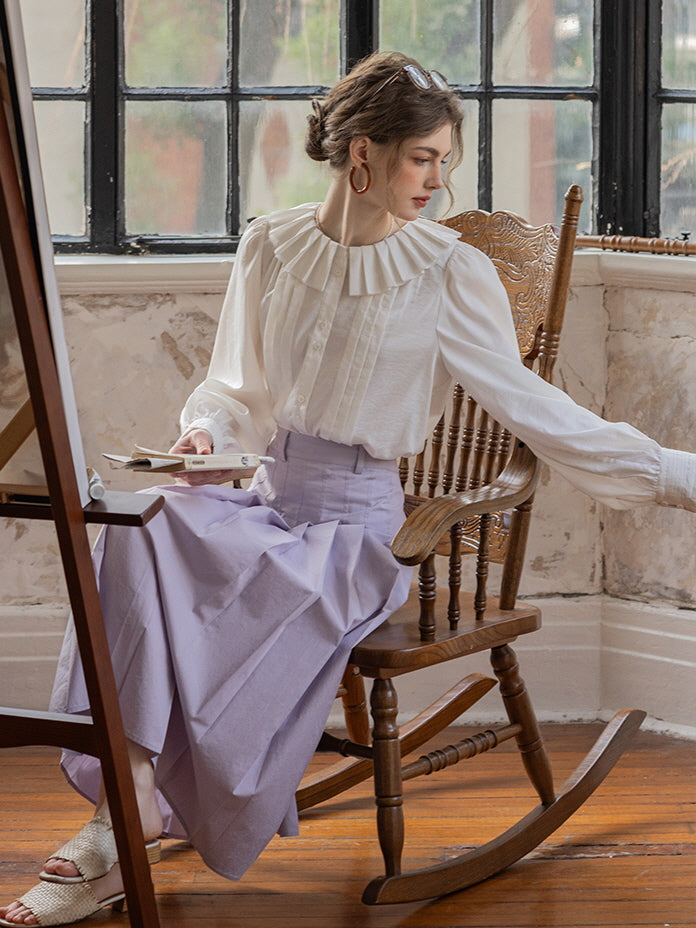 Artist's Pleated Romance Blouse