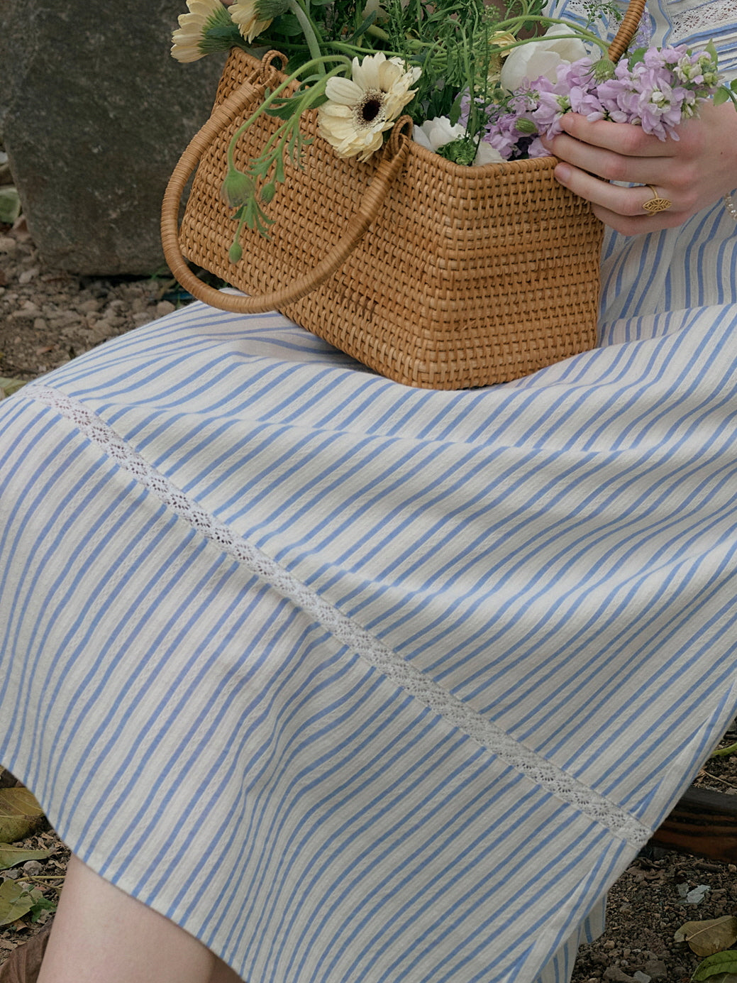 Amelia's Cottage Blue Stripe Dress