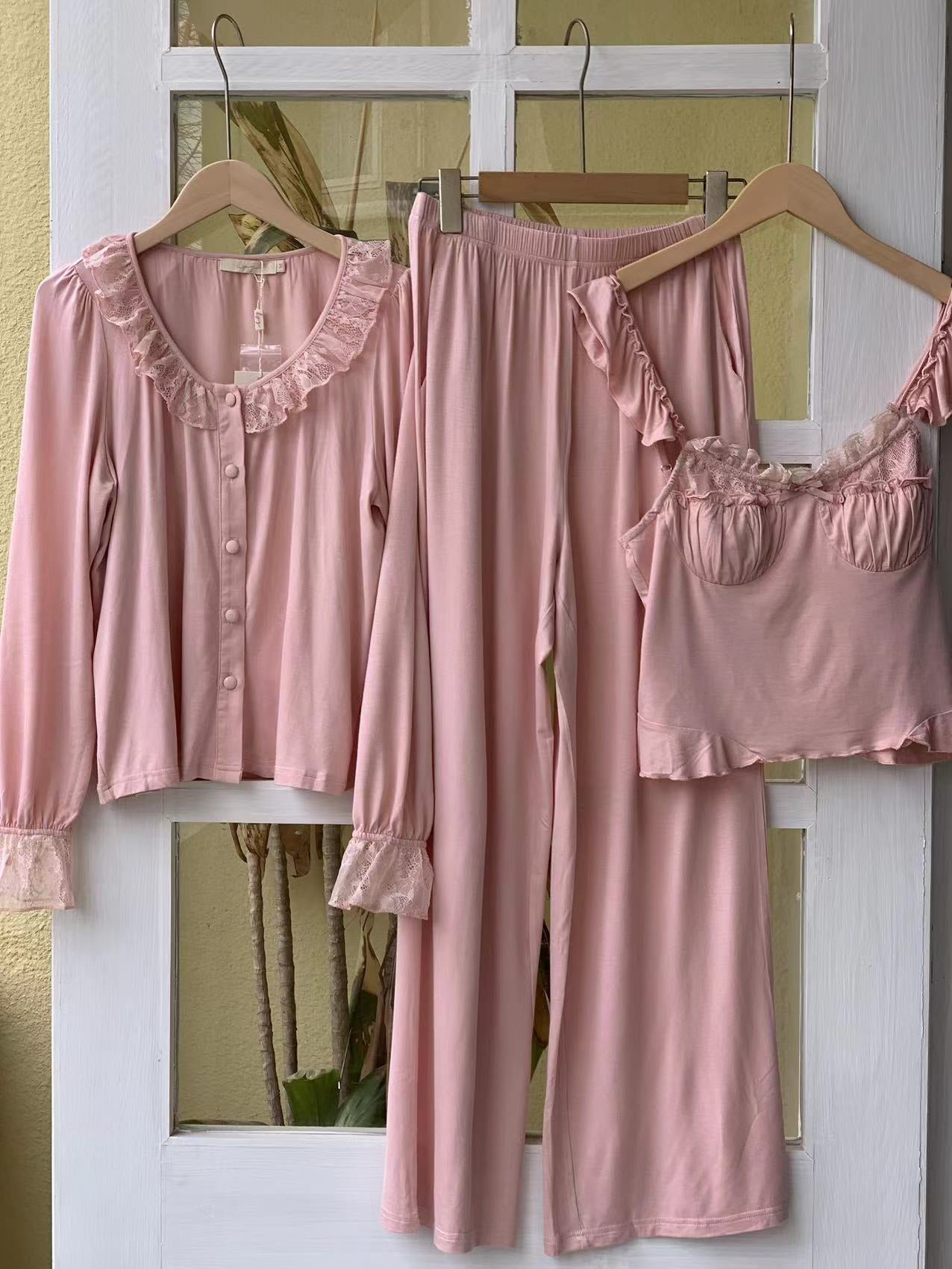 Blush Serenity 3-Piece Loungewear Set