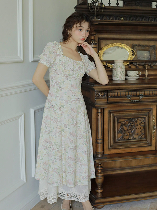Vintage Meadow Cottagecore Dress Ivory / S Vintage Meadow Cottagecore Dress Ivory / S