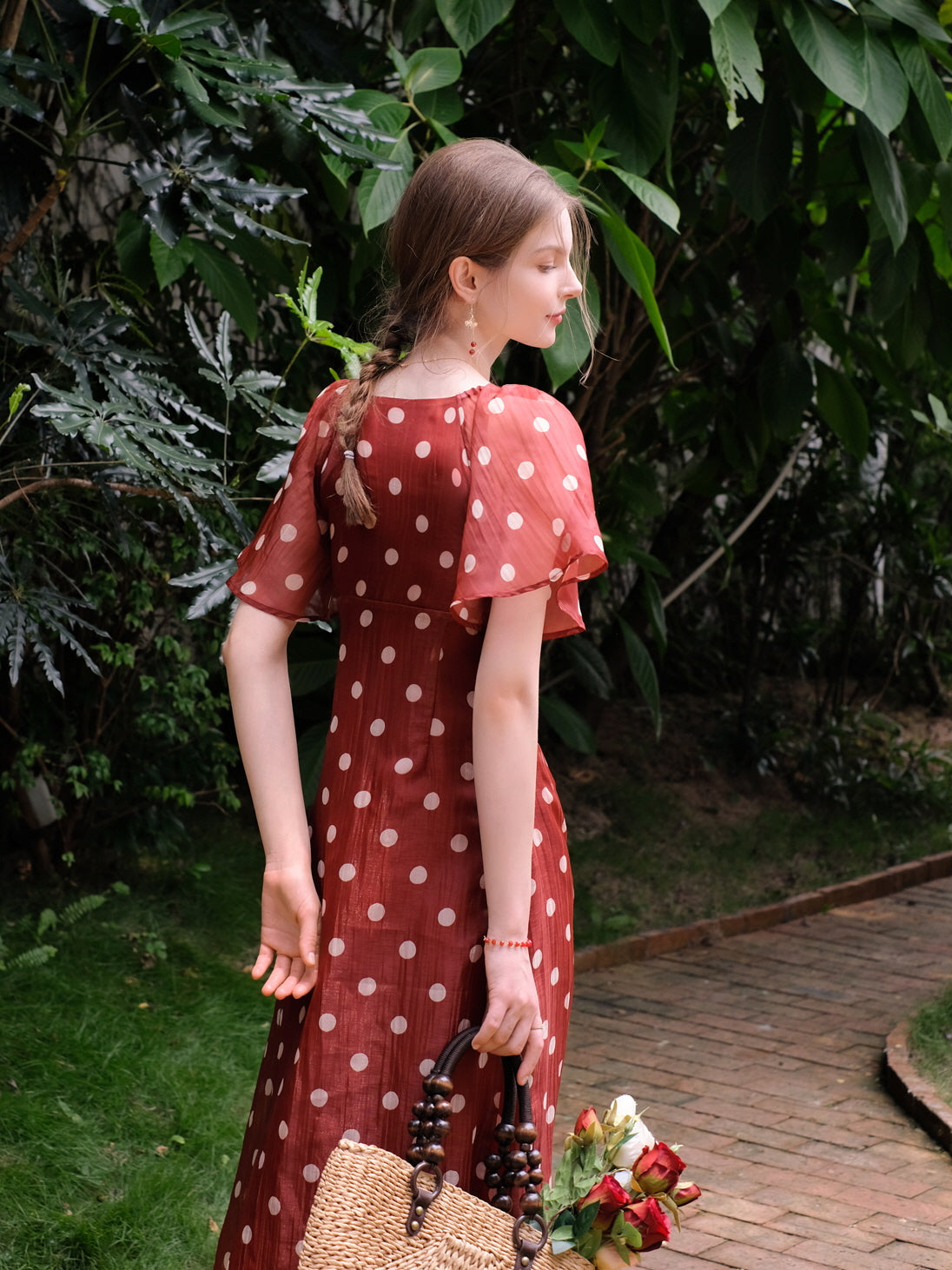 Ava's Vintage Dots Red Dress