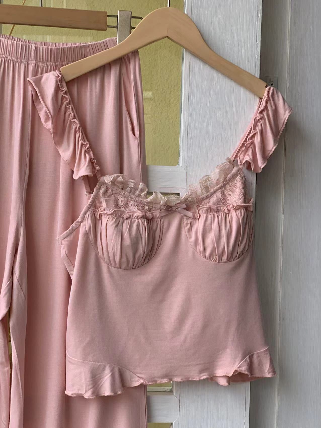 Blush Serenity 3-Piece Loungewear Set