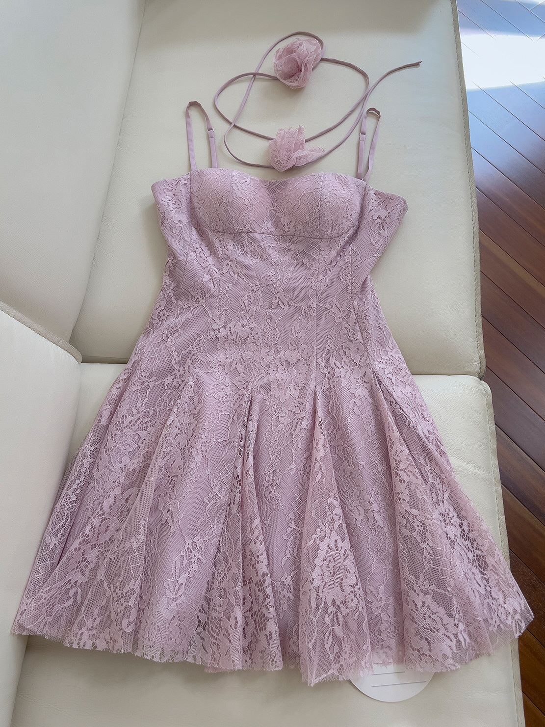 Soft Pink Coquette Charm Lace Dress