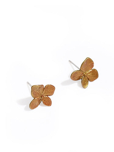 Elegant Hydrangea Stud Earrings