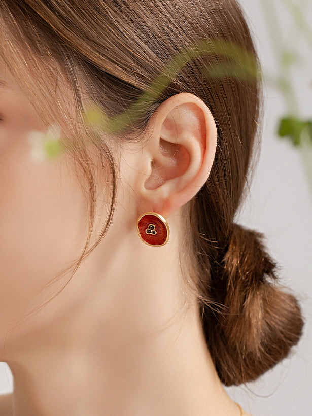 Elegant Poppy Blossom Earrings