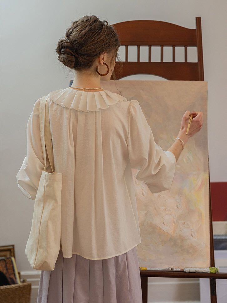 Artist's Pleated Romance Blouse