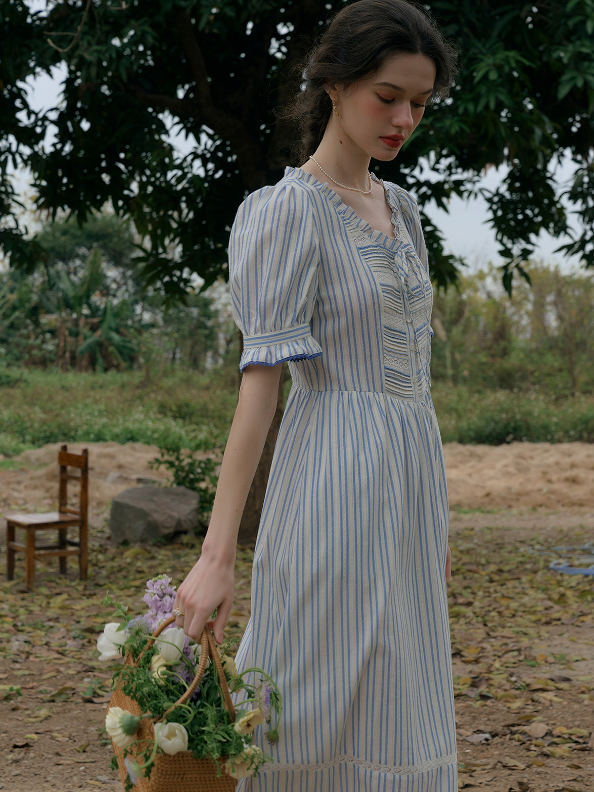 Amelia's Cottage Blue Stripe Dress