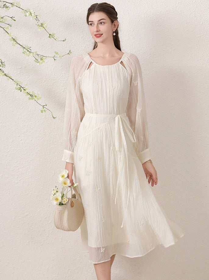 Butterfly Breeze Ivory Dress