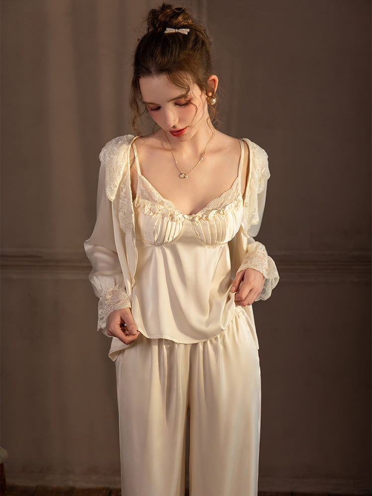 Ivory Silk Dream Pajama Set