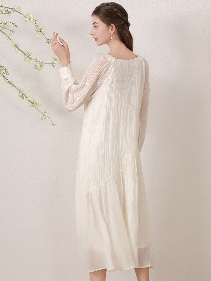 Butterfly Breeze Ivory Dress