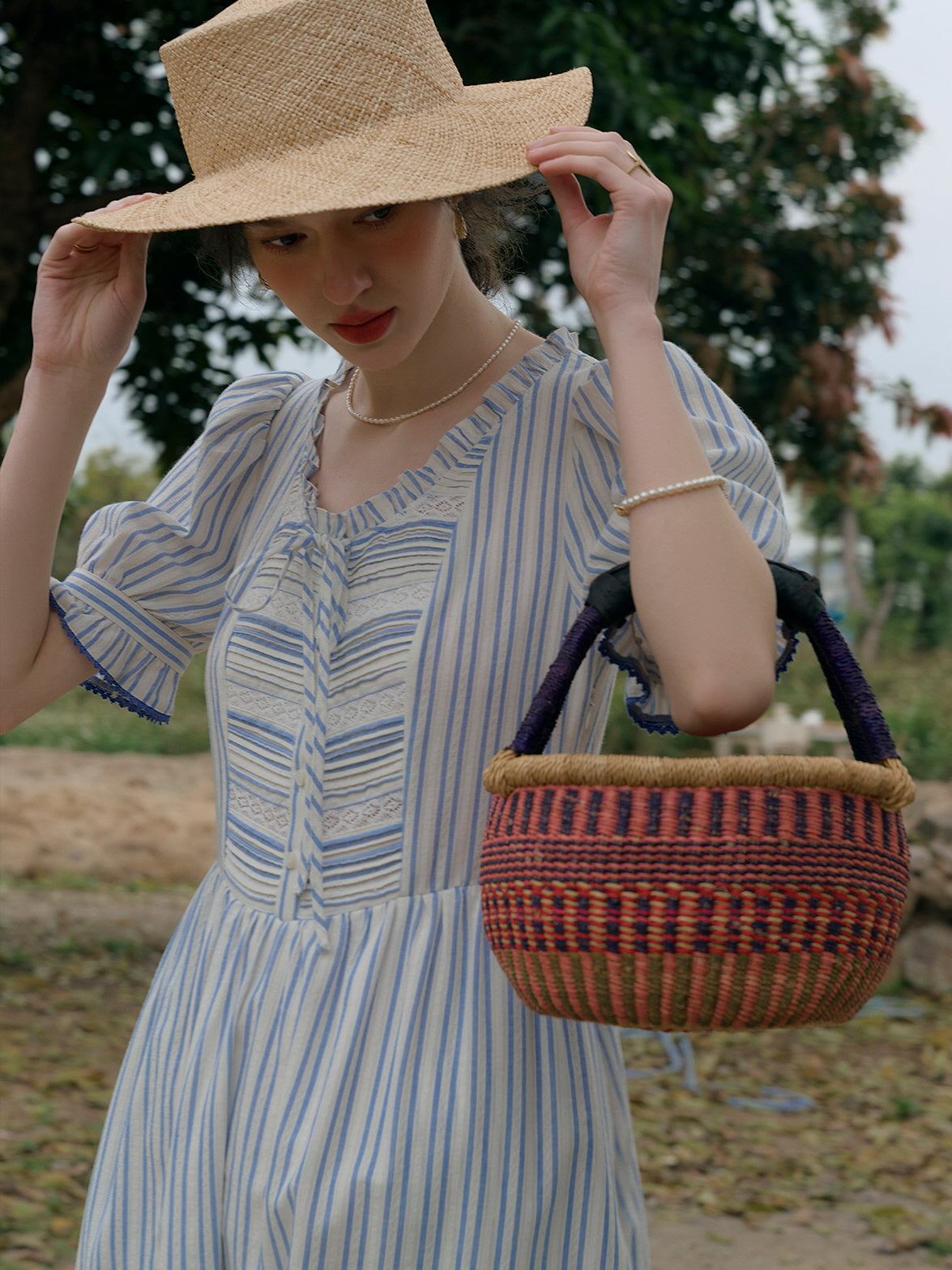 Amelia's Cottage Blue Stripe Dress