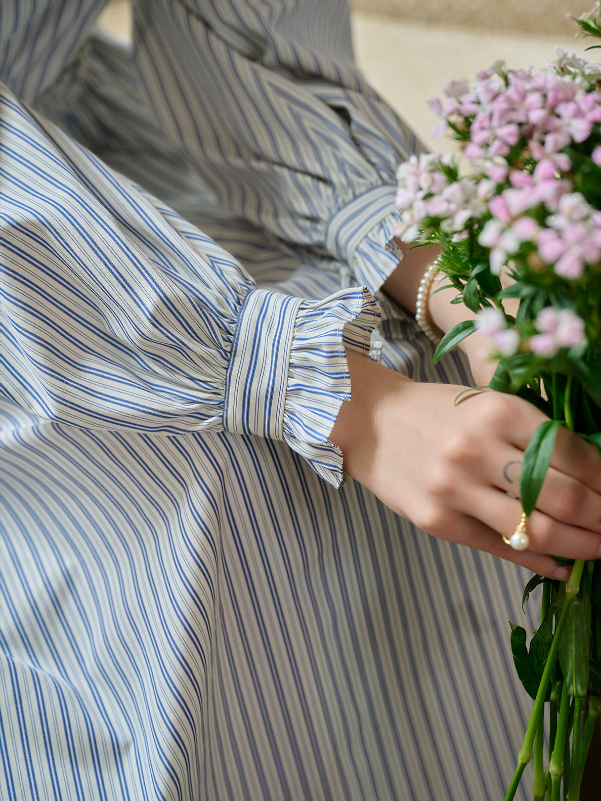 Blue Striped Prairie Day Dress