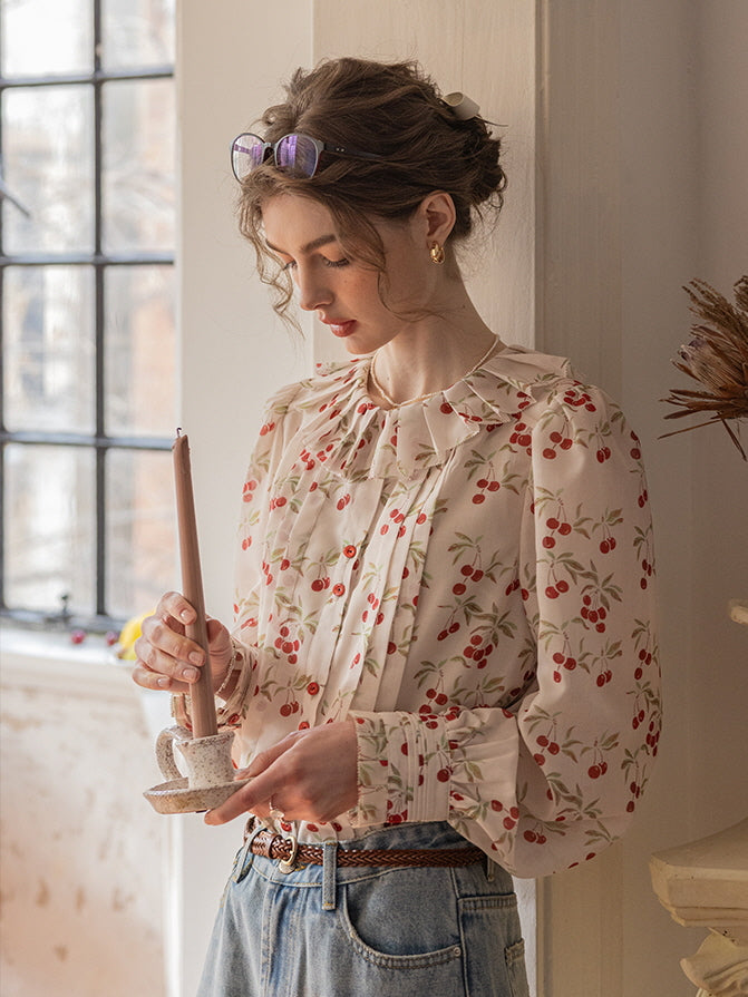 Cherry Blossom Vintage Blouse