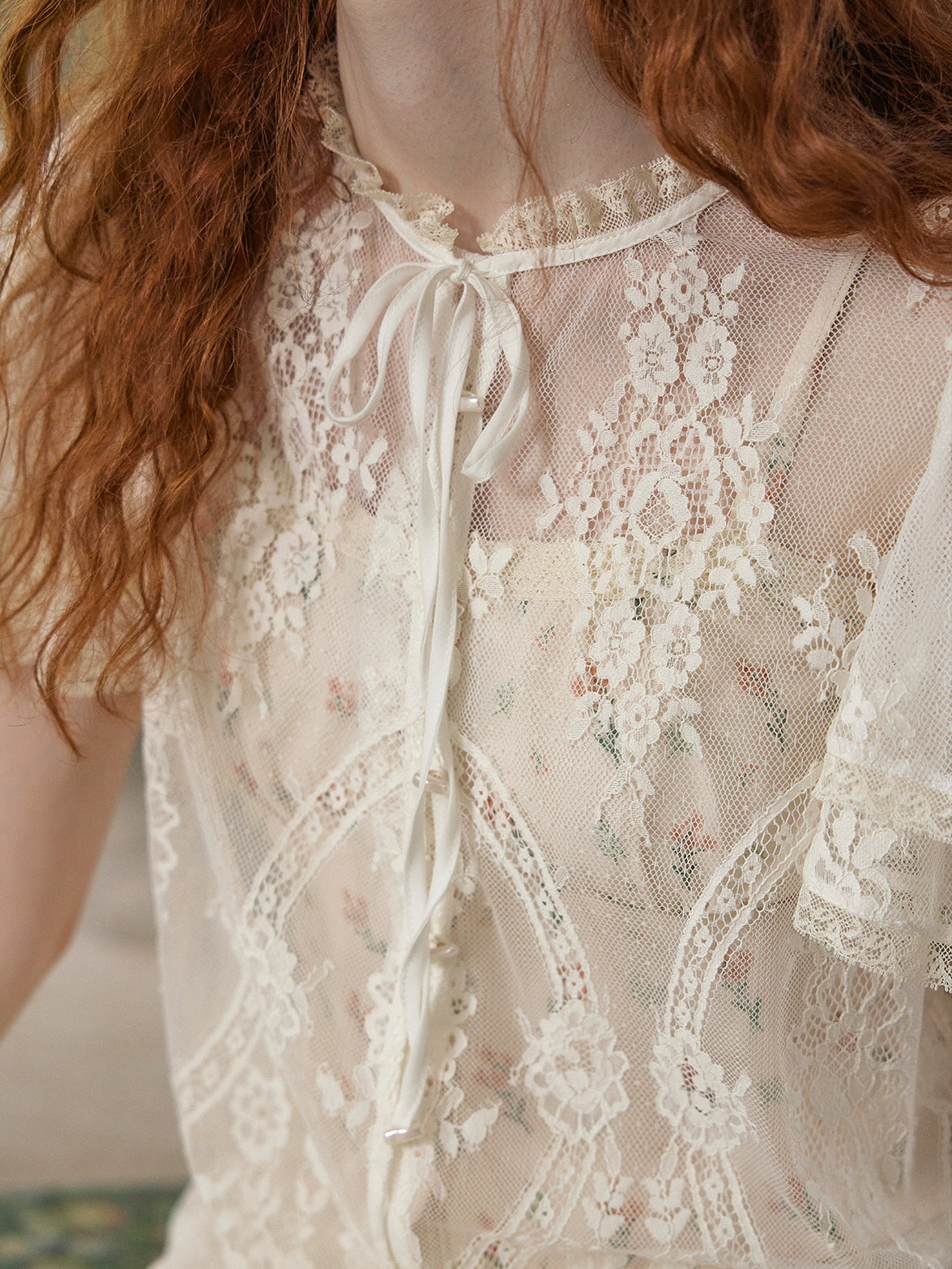 Ivory Lace Garden Fairy Blouse