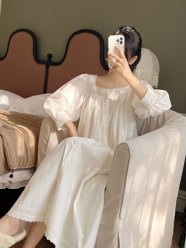 Vintage Charm Cotton Nightgown