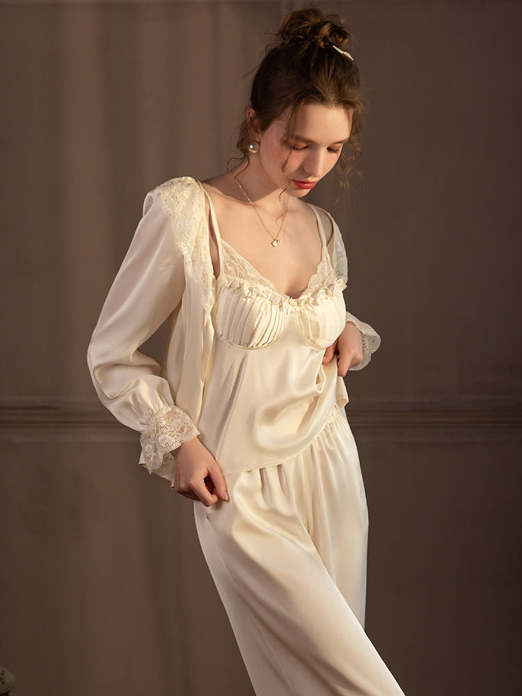 Ivory Silk Dream Pajama Set