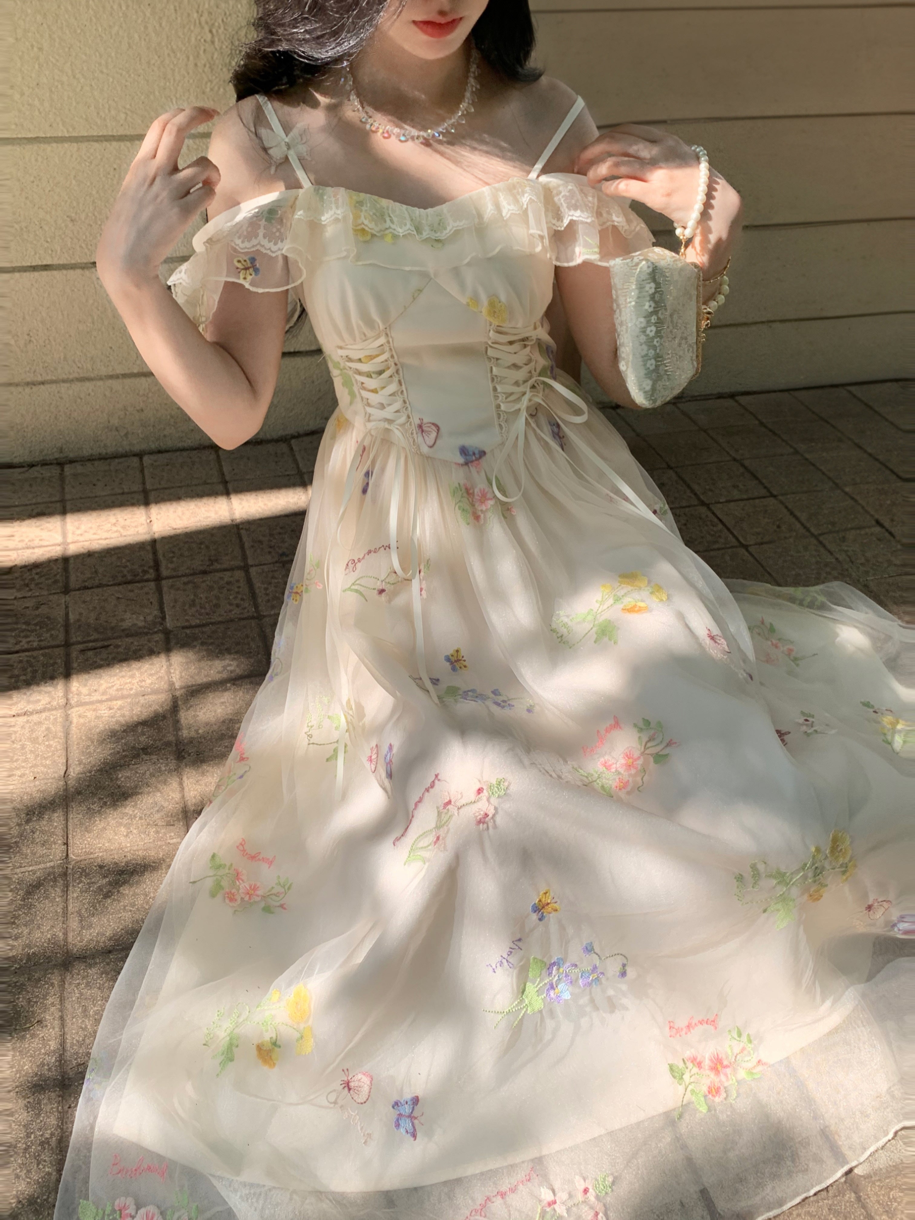 Enchanted Garden Embroidered Fairy Dress