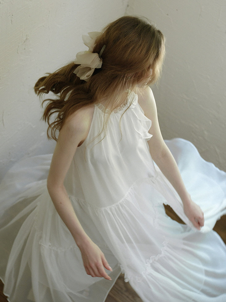 Jasmine's Ethereal White Fairy Dress