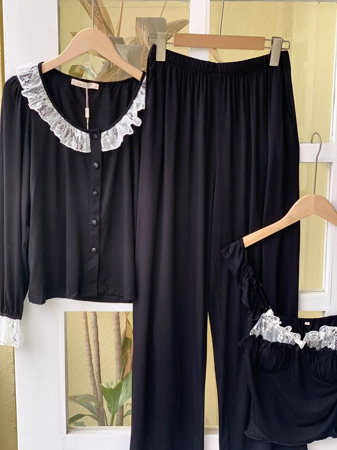 Midnight Grace 3-Piece Loungewear Set