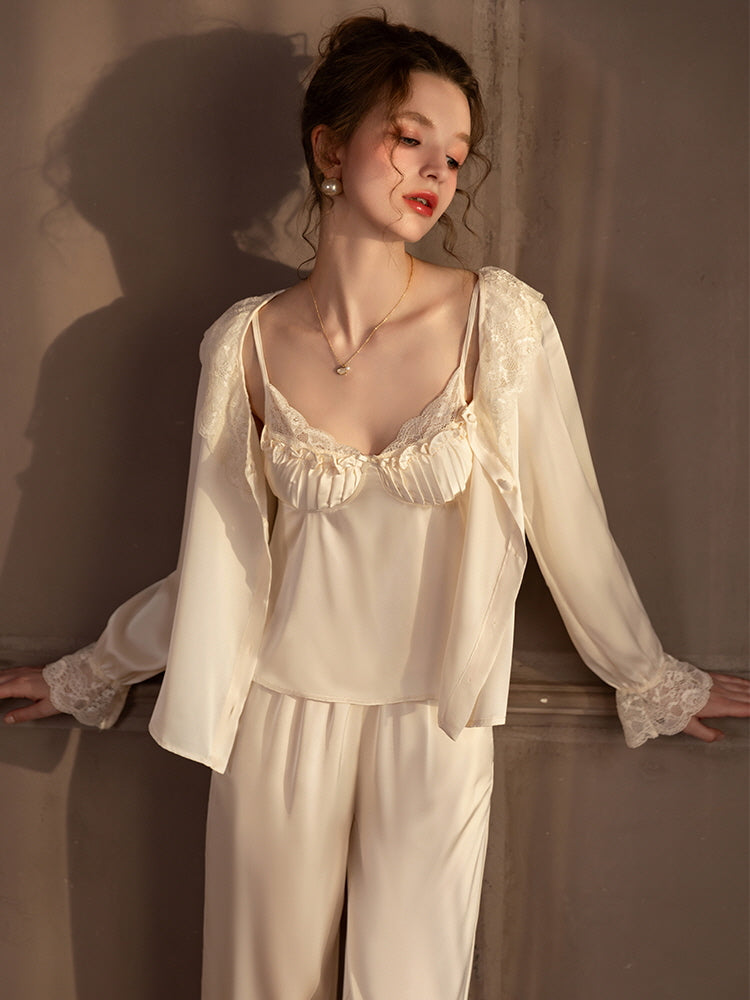 Ivory Silk Dream Pajama Set