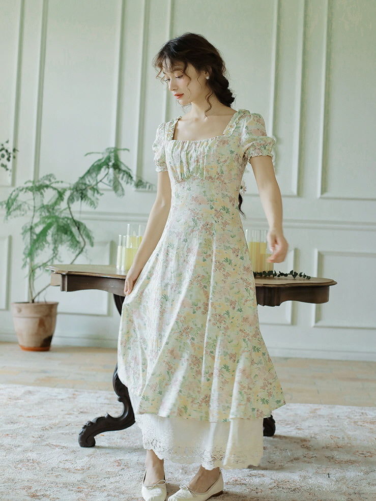 Vintage Meadow Cottagecore Dress