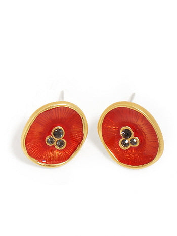 Elegant Poppy Blossom Earrings