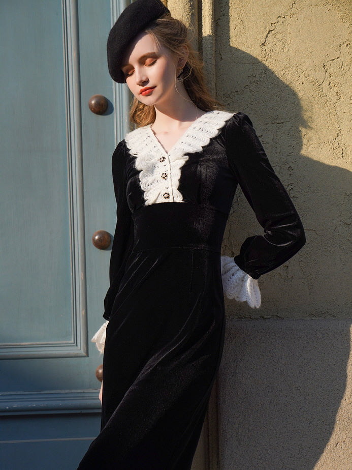 Vintage Velvet Romance Dress