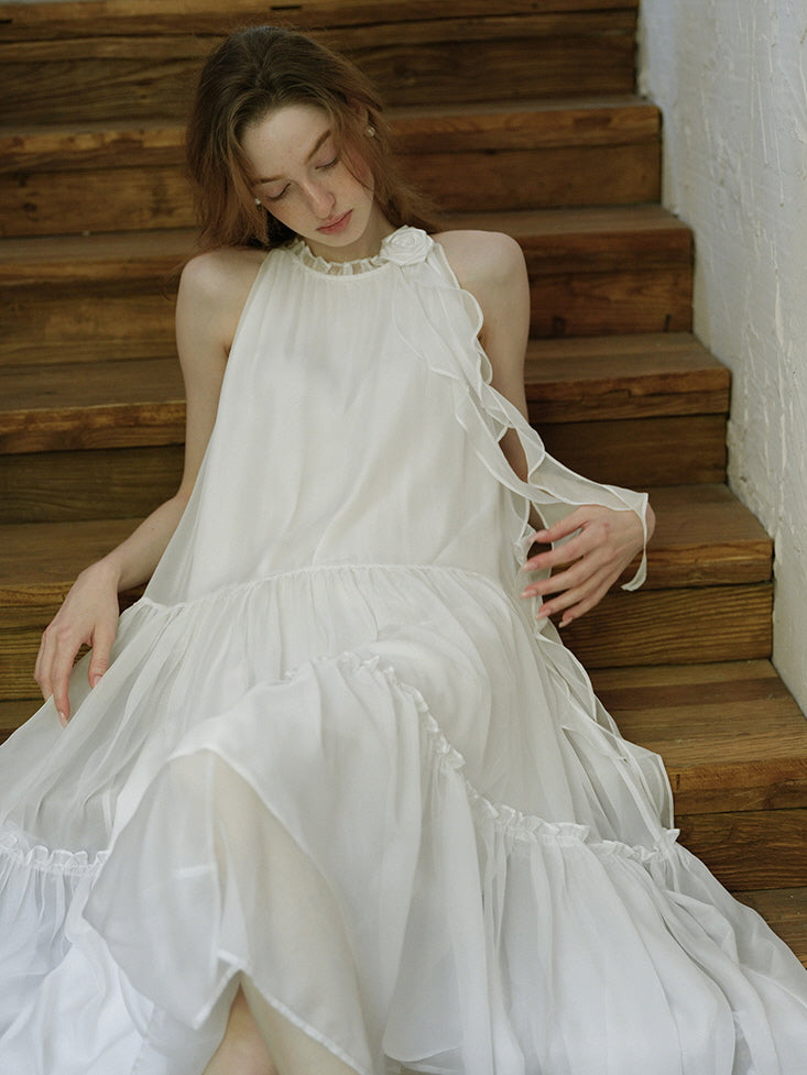 Jasmine's Ethereal White Fairy Dress