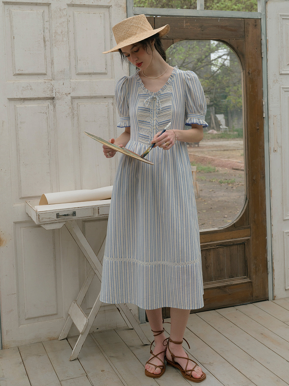 Amelia's Cottage Blue Stripe Dress