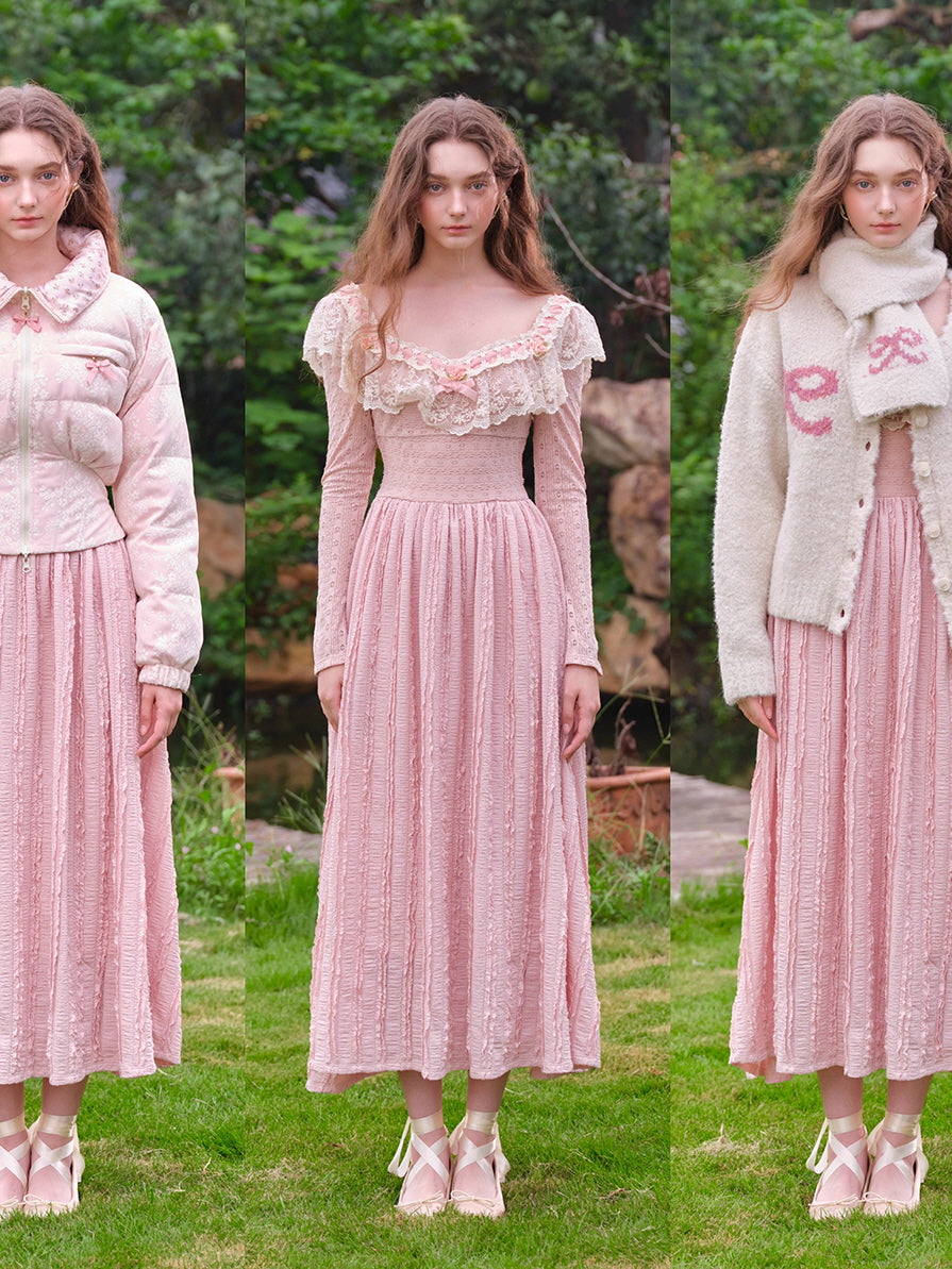 Enchanted Garden Pink Lace Dress