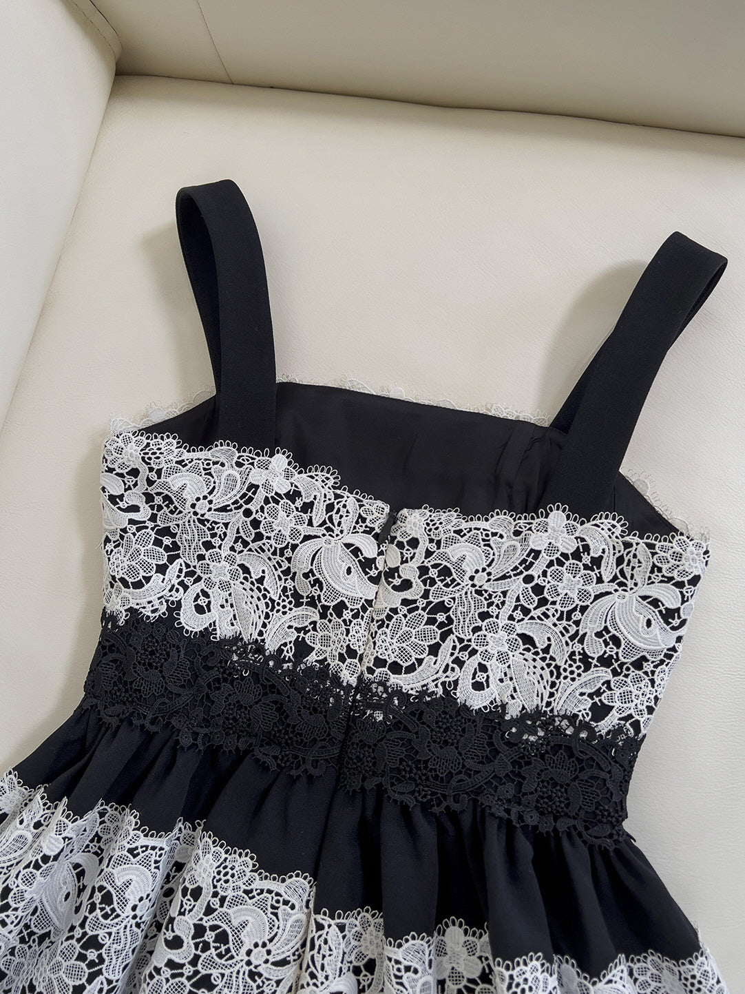 Princess Black & White Lace Dress